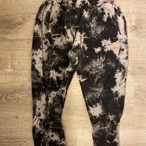 YoungLA sandstone tie dye joggers